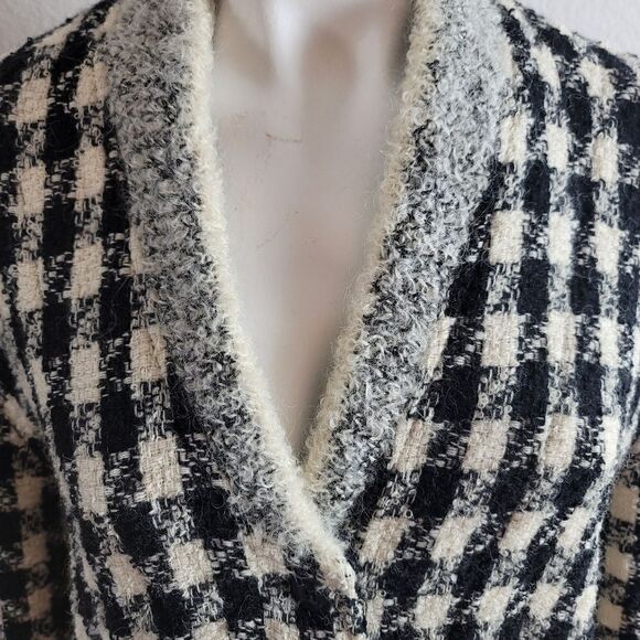 CANVASBACKS Checkered Wool Cardigan - Picture 2 of 8